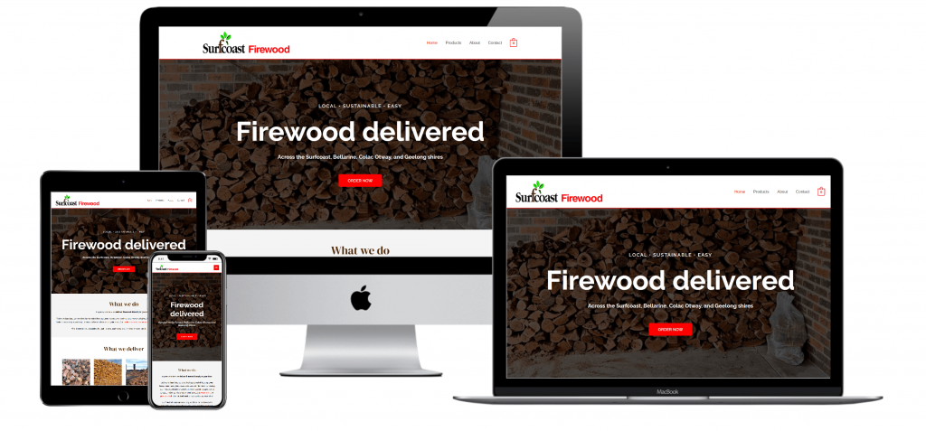 DDM Website Portfolio - Surfcoast Firewood Mockups