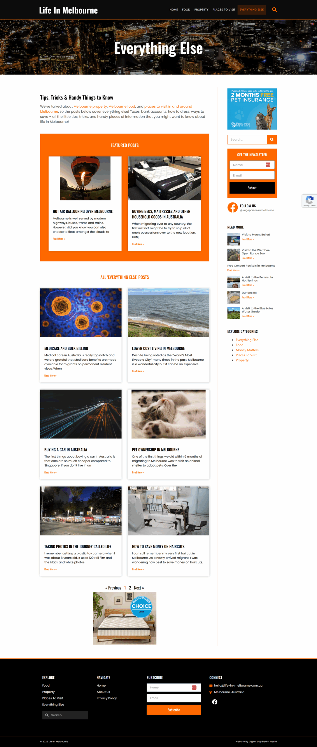 Life In Melbourne 5 Life In Melbourne website screenshot