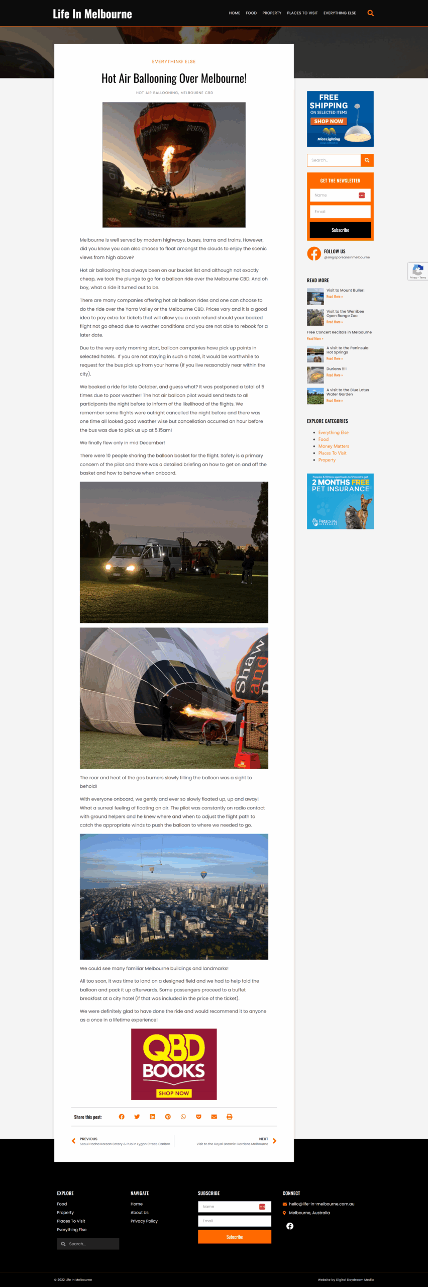 Life In Melbourne 6 Life In Melbourne website screenshot