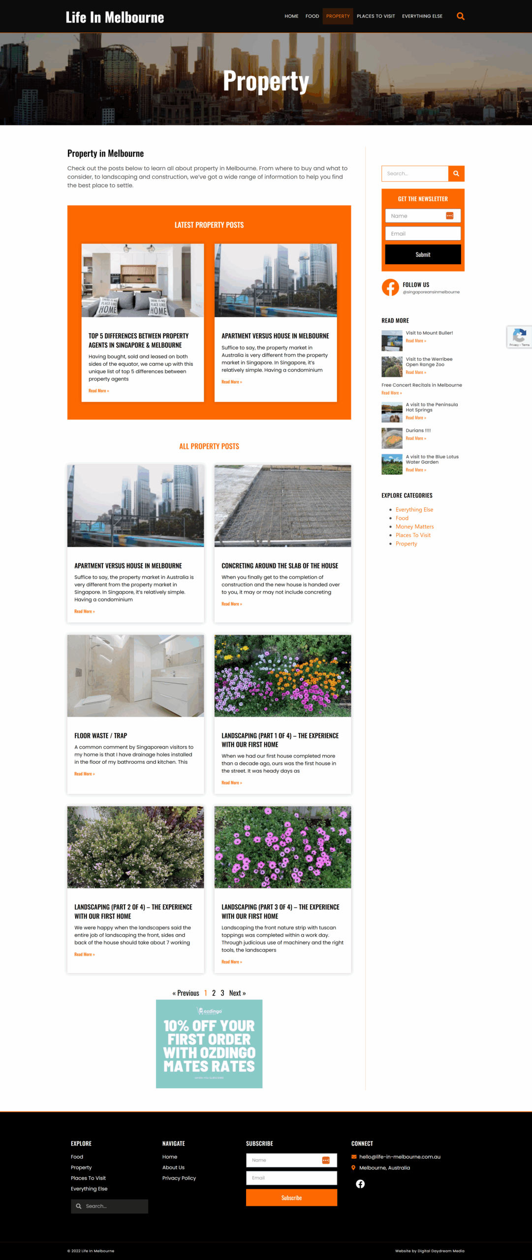 Life In Melbourne 3 Life In Melbourne website screenshot