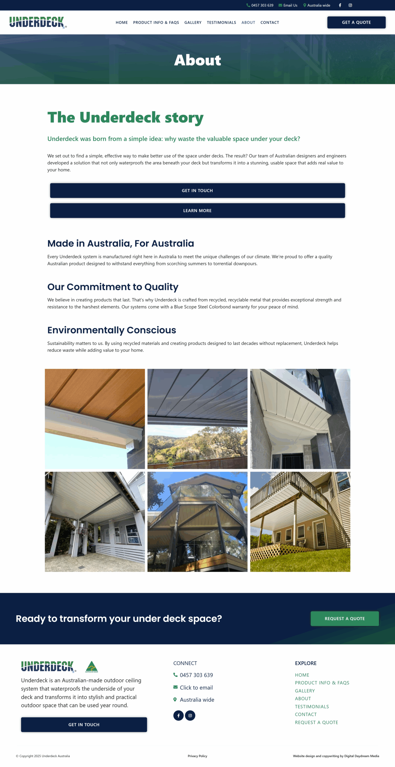 Underdeck Australia 3 Screenshot of Underdeck website