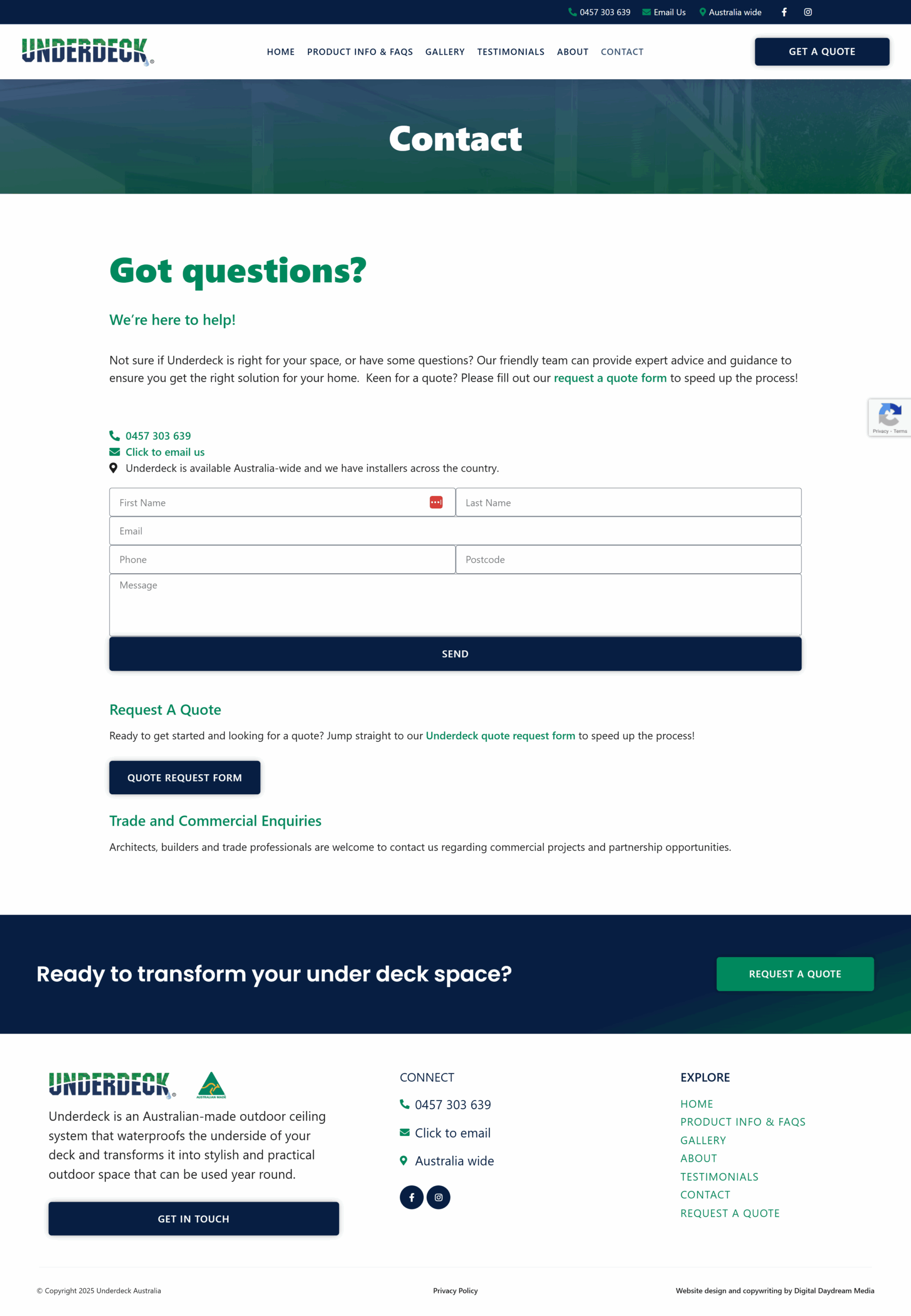 Underdeck Australia 6 Screenshot of Underdeck website